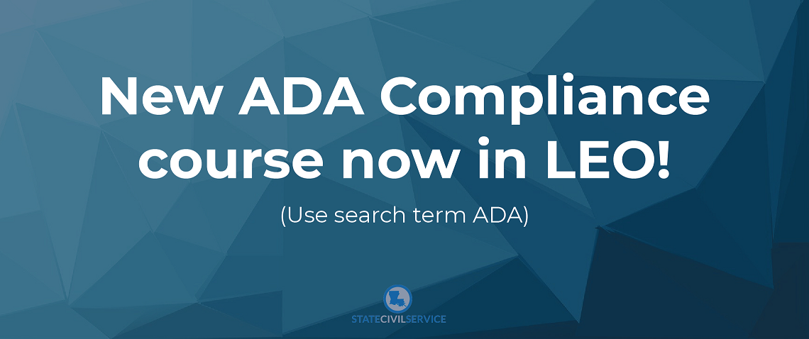New ADA Compliance Course